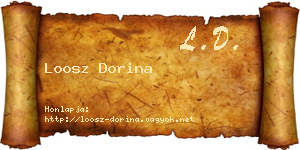 Loosz Dorina névjegykártya